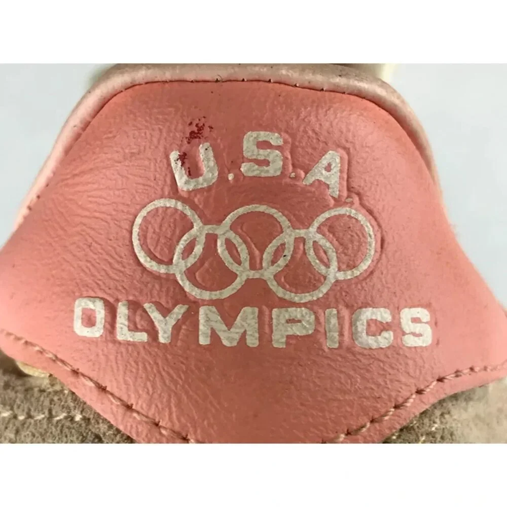USA Olympics Womens Pink Cushioned Almond Toe Lace Up Sneaker Shoes Size US 8.5B